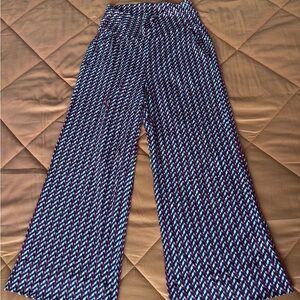 CAbi Red and Navy Chevron Pants